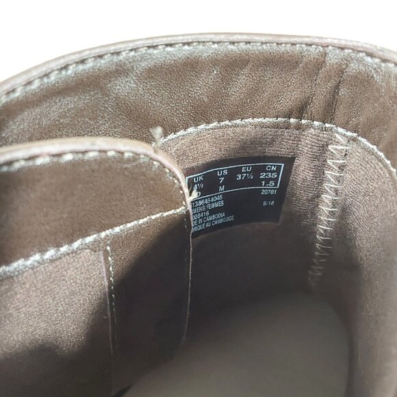 Clarks Hope Cody Brown Leather Ankle Comfort Boot Bootie - 7 - Good Condition - Picture 11 of 12